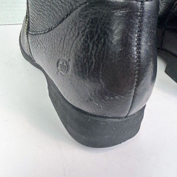 Born Riding Boots Leather Knee High Black Classic Equestrian Side Zip Booties 11 - Picture 12 of 12